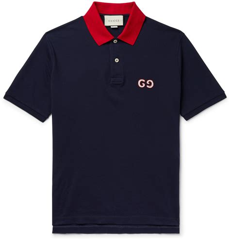 mens blue gucci polo|authentic gucci polo shirts.